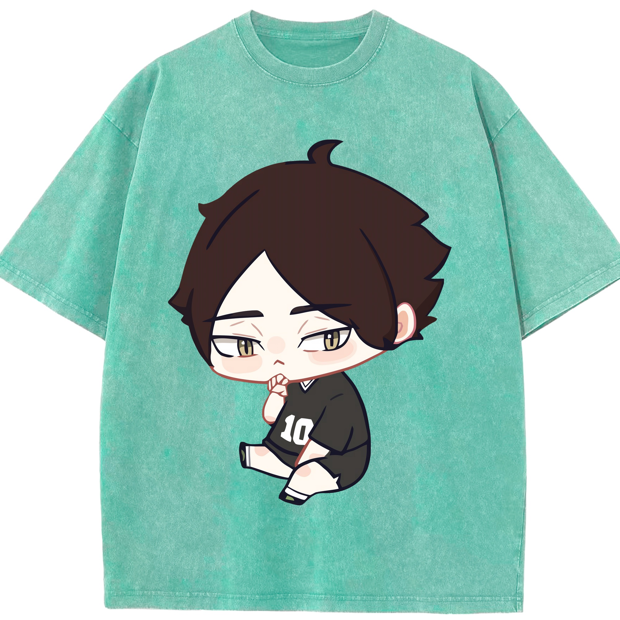 （画像用） ハイキュー!! Haikyu!! 綿100% ヴィンテージ風 半袖Tシャツ（フロントプリント）
